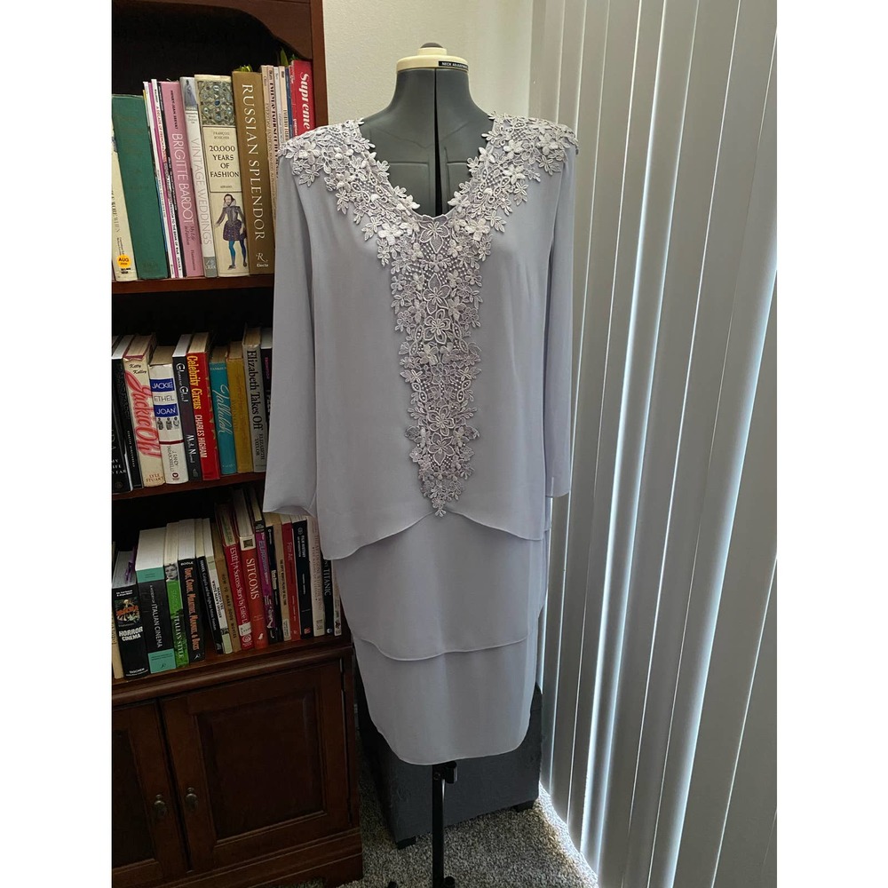 Vintage light blue evening dress